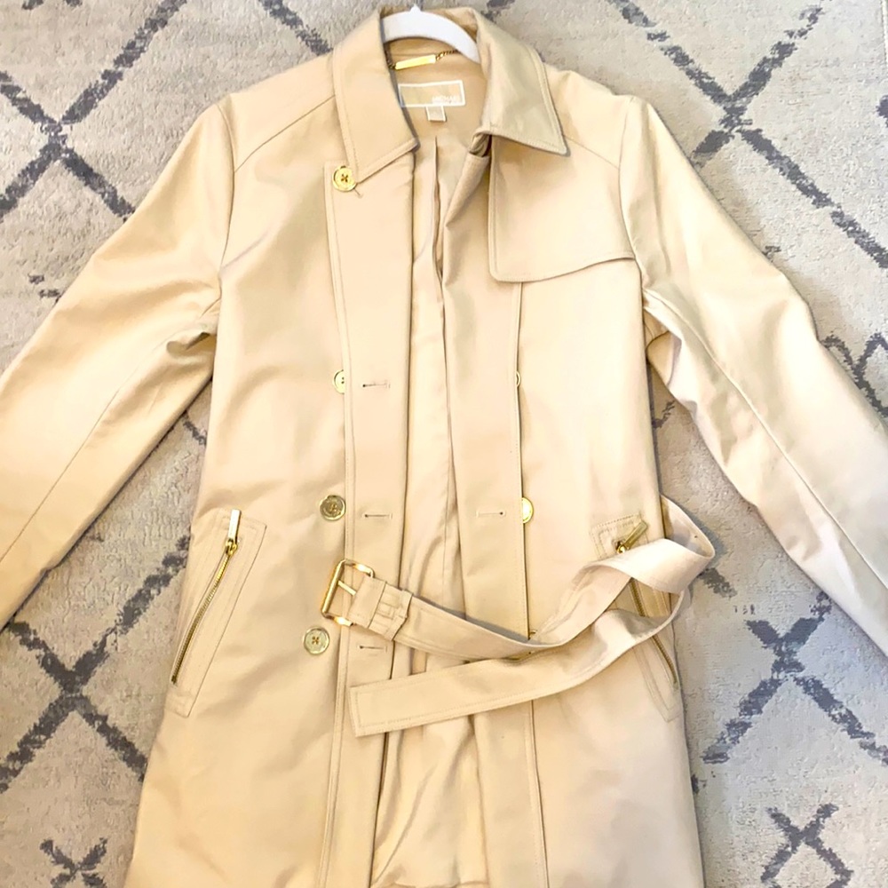Tan Michael Kors Trench Coat, Only Worn Once!